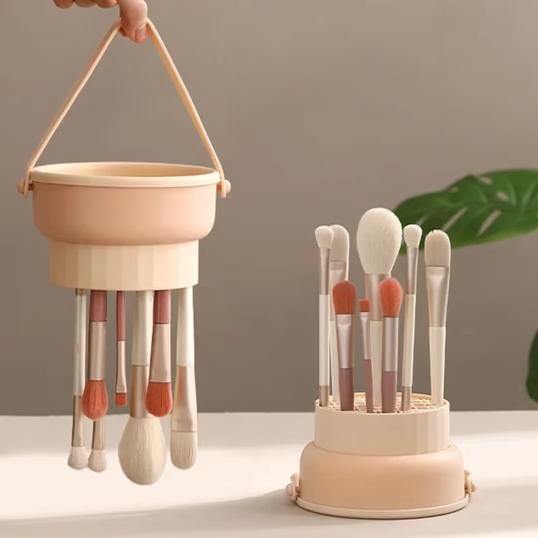 Soporte para limpieza y secado de brochas y pinceles
