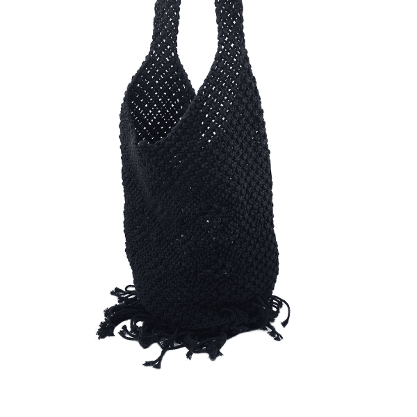 Bolso tejido negro 2
